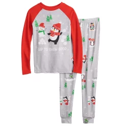 Boys 4-14 Jammies For Your Families® Penguin & Friends Raglan Pajama Set by Cuddl Duds®