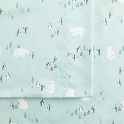 Cuddl Duds® Microfiber Sheet Set with Pillowcases -Outlet Christmas Store 5035429 Arctic Critters