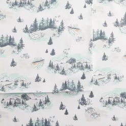 Cuddl Duds® Microfiber Sheet Set with Pillowcases -Outlet Christmas Store 5035429 Lake Life Toile