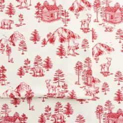 Cuddl Duds® Microfiber Sheet Set with Pillowcases -Outlet Christmas Store 5035429 Lodge Toile