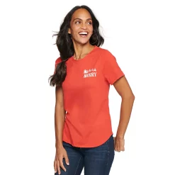 Women's Sonoma Goods For Life® Short Sleeve Holiday Graphic Tee -Outlet Christmas Store 5180762 Merry Red Chest