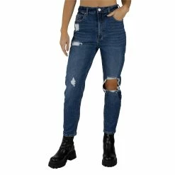 Juniors' Indigo Rein High-Rise Mom Jeans