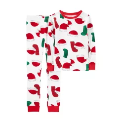 Boys 4-14 Carter's Holiday Snug Fit 2-Piece Pajama Set -Outlet Christmas Store 5573547 White Santa Hat