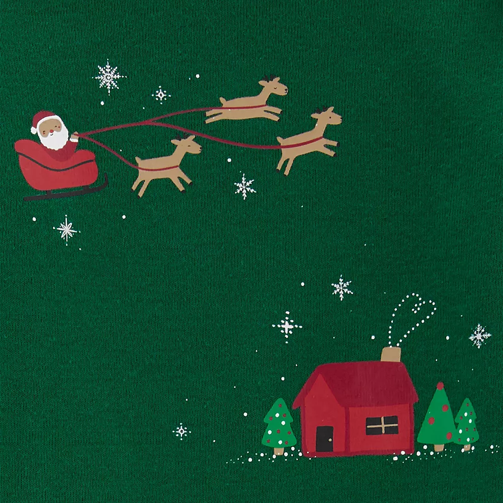 Baby Girl Carter's 2-Piece Christmas Bodysuit & Pant Set 2 Baby Girl Carter's 2-Piece Christmas Bodysuit & Pant Set - Image 2