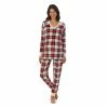 Maternity Cuddl Duds® Velour Fleece V-Neck Pajama Top & Pajama Jogger Pants Sleep Set