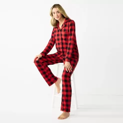 Petite Jammies For Your Families® Beary Cool Buffalo Check Pajama Set by Cuddl Duds®
