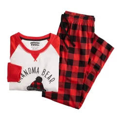 Women's Jammies For Your Families® Beary Cool "Grandma Bear" Pajama Set by Cuddl Duds® -Outlet Christmas Store 5601561 ALT5