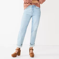 Women's Sonoma Goods For Life® Ultra High Rise Vintage-styled Straight-Leg Jeans -Outlet Christmas Store 5616387 Lightest Wash