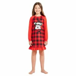 Girls 4-16 Jammies For Your Families® Beary Cool Dolly & Me Nightgown Set by Cuddl Duds® -Outlet Christmas Store 5617465 ALT2