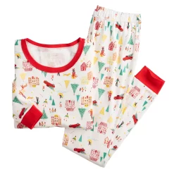 Women's LC Lauren Conrad Jammies For Your Families® Adaptive Holiday Village Pajama Set