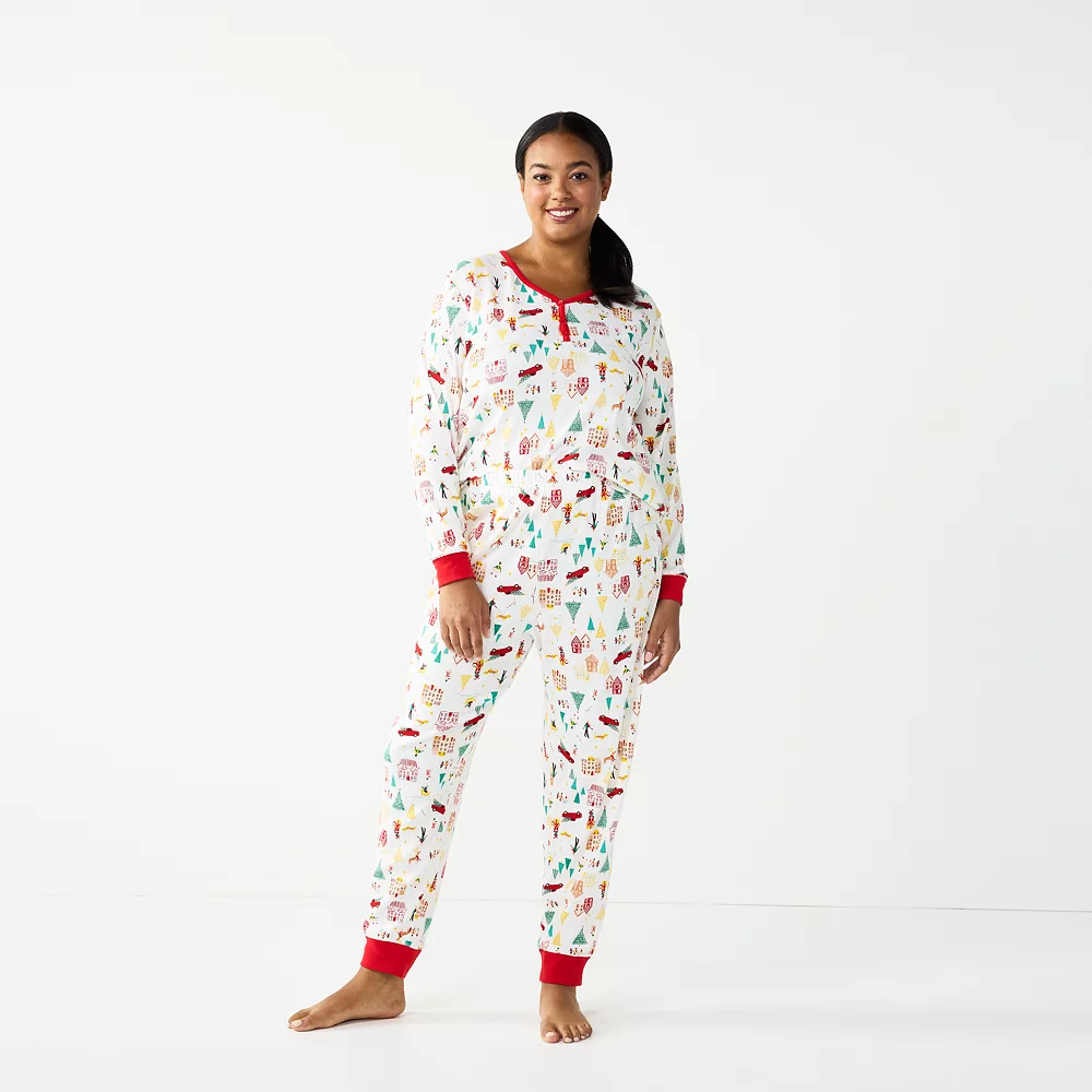Plus Size LC Lauren Conrad Jammies For Your Families® Holiday Village Pajama Set 3 Plus Size LC Lauren Conrad Jammies For Your Families® Holiday Village Pajama Set - Image 3