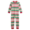 Kids 4-20 Jammies For Your Families® Joyful Celebration Adaptive Fairisle One-Piece Pajama
