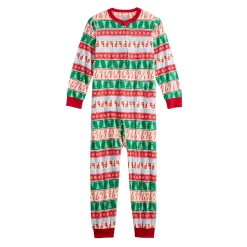 Kids 4-20 Jammies For Your Families® Joyful Celebration Adaptive Fairisle One-Piece Pajama