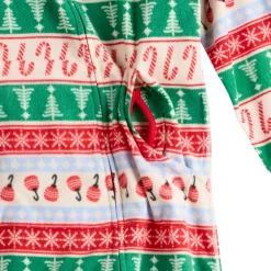 Kids 4-20 Jammies For Your Families® Joyful Celebration Adaptive Fairisle One-Piece Pajama -Outlet Christmas Store 5625130 ALT2