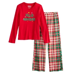 Girls 4-16 Jammies For Your Families® Joyful Celebration Feliz Navidad Pajama Set