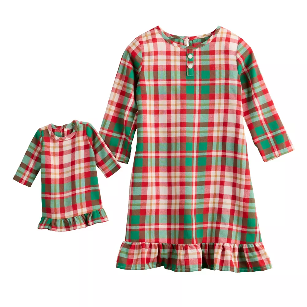 Girls 4-16 Jammies For Your Families® Joyful Celebration Flannel Nightgown & Doll Gown Set 1 Girls 4-16 Jammies For Your Families® Joyful Celebration Flannel Nightgown & Doll Gown Set