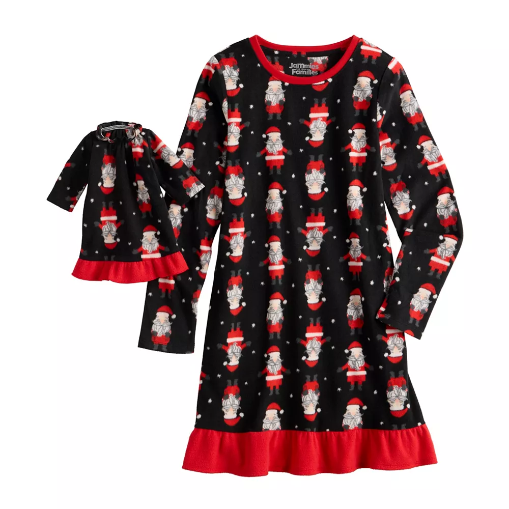 Girls 4-16 Jammies For Your Families® Ho Ho Ho Microfleece Nightgown & Doll Gown Set 1 Girls 4-16 Jammies For Your Families® Ho Ho Ho Microfleece Nightgown & Doll Gown Set