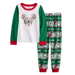 Disney's Mickey Mouse Girls 4-12 Jammies For Your Families® "Holiday Party Mickey" Pajama Set
