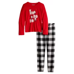 Girls 4-16 Jammies For Your Families® Ho Ho Ho Adaptive Pajama Set