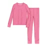 Girls 7-16 Texture Grid 2-Piece Base Layer Set
