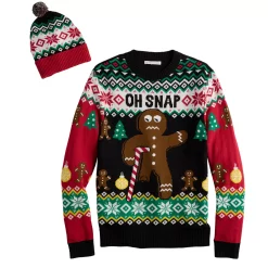Men's Holiday Sweater with Hat -Outlet Christmas Store 5653499 ALT4