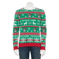Men's Holiday Sweater with Hat -Outlet Christmas Store 5653499 Emerald