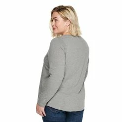 Plus Size Sonoma Goods For Life® Long Sleeve Holiday Graphic Tee -Outlet Christmas Store 5662993 ALT