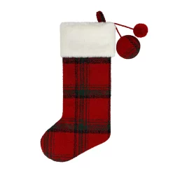St. Nicholas Square® Plaid Monogram Christmas Stocking -Outlet Christmas Store 5674264 ALT
