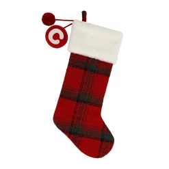St. Nicholas Square® Plaid Monogram Christmas Stocking -Outlet Christmas Store 5674264 C
