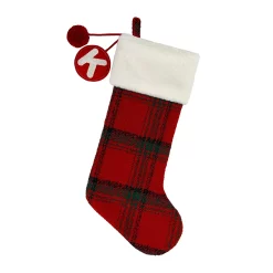 St. Nicholas Square® Plaid Monogram Christmas Stocking -Outlet Christmas Store 5674264 K