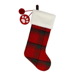 St. Nicholas Square® Plaid Monogram Christmas Stocking -Outlet Christmas Store 5674264 Pet