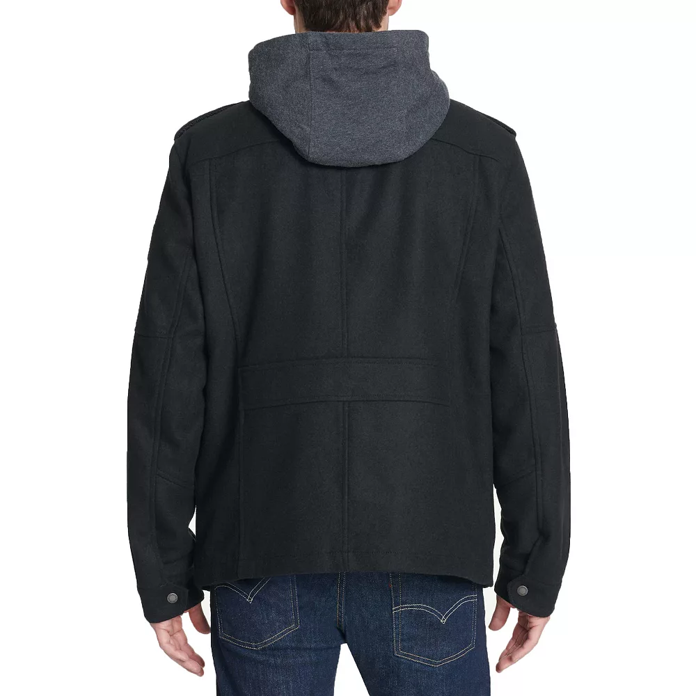 Men's Levi's Wool-Blend Hooded Military Jacket 3 Men's Levi's Wool-Blend Hooded Military Jacket - Image 3