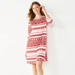 Women's Celebrate Together™ Printed Christmas Swing Dress -Outlet Christmas Store 5721706 Christmas Pattern