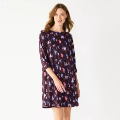 Women's Celebrate Together™ Printed Christmas Swing Dress -Outlet Christmas Store 5721706 Forest