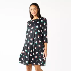 Women's Celebrate Together™ Printed Christmas Swing Dress -Outlet Christmas Store 5721706 Santa