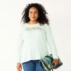 Plus Size Croft & Barrow® Holiday Motif Graphic Tee