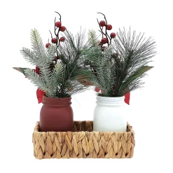 St. Nicholas Square® Artificial Poinsettia Mason Jar Table Decor -Outlet Christmas Store 5737717 ALT2