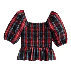 Women's DRAPER JAMES RSVP™ Elbow Sleeve Smocked Peplum Top -Outlet Christmas Store 5755684 ALT5