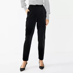Women's DRAPER JAMES RSVP⢠Pull-On Straight-Leg Velvet Pants