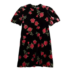 Women's DRAPER JAMES RSVP™ Short Sleeve Printed Velvet Dress -Outlet Christmas Store 5755696 ALT5