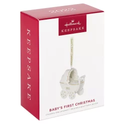 Hallmark Baby's First Christmas Pram Porcelain 2022 Hallmark Keepsake Christmas Ornament -Outlet Christmas Store 5825959 ALT2