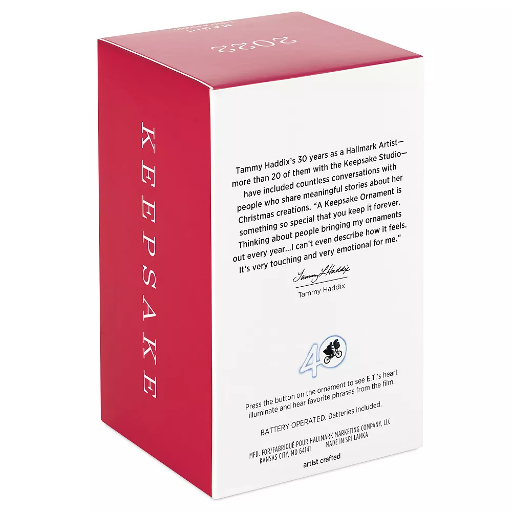 E.T. The Extra-Terrestrial 40th Anniversary 2022 Hallmark Keepsake Christmas Ornament With Light and Sound 4 E.T. The Extra-Terrestrial 40th Anniversary 2022 Hallmark Keepsake Christmas Ornament With Light and Sound - Image 4