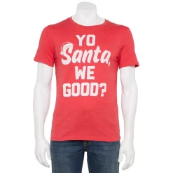 Men's Holiday Tees -Outlet Christmas Store 6061308 Red Heather Yo Santa