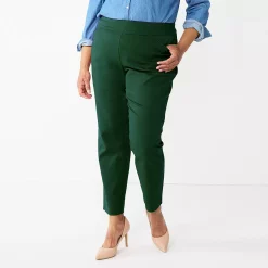 Plus Size Women's Croft & Barrow® Effortless Stretch Pull-On Straight Pants