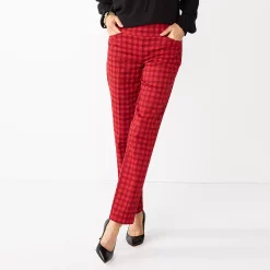 Petite Women's Croft & Barrow® Effortless Stretch Pull-On Straight Pants